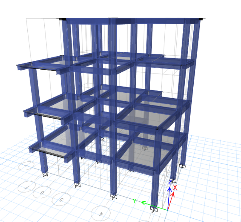 3D analysis model of a residential RCC building